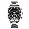CURREN 8355 Chronograph Stainless Steel Watch – Silver Black