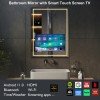 Haocrown LED Bathroom Mirror with 21.5" Full Touch Screen Smart TV