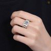 1 Carat Mossanite Diamond Finger Ring for Men 